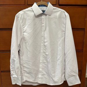 Society of Threads Slim Fit M White Button Down Shirt